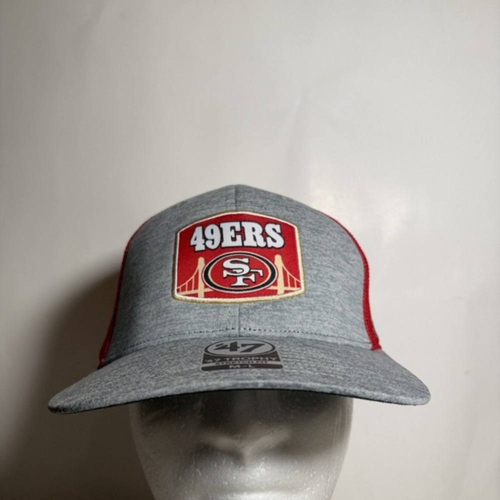 '47 Trophy San Francisco 49ers‎ NFL Mesh Back Stretch-Fit Hat NEW M-L
